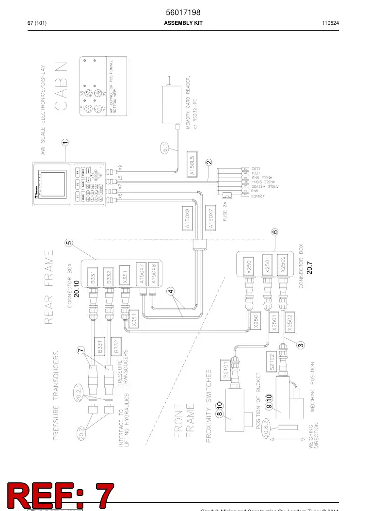 56020967 560 209 67 Pressure sensor - Sandvik Technical Drawing