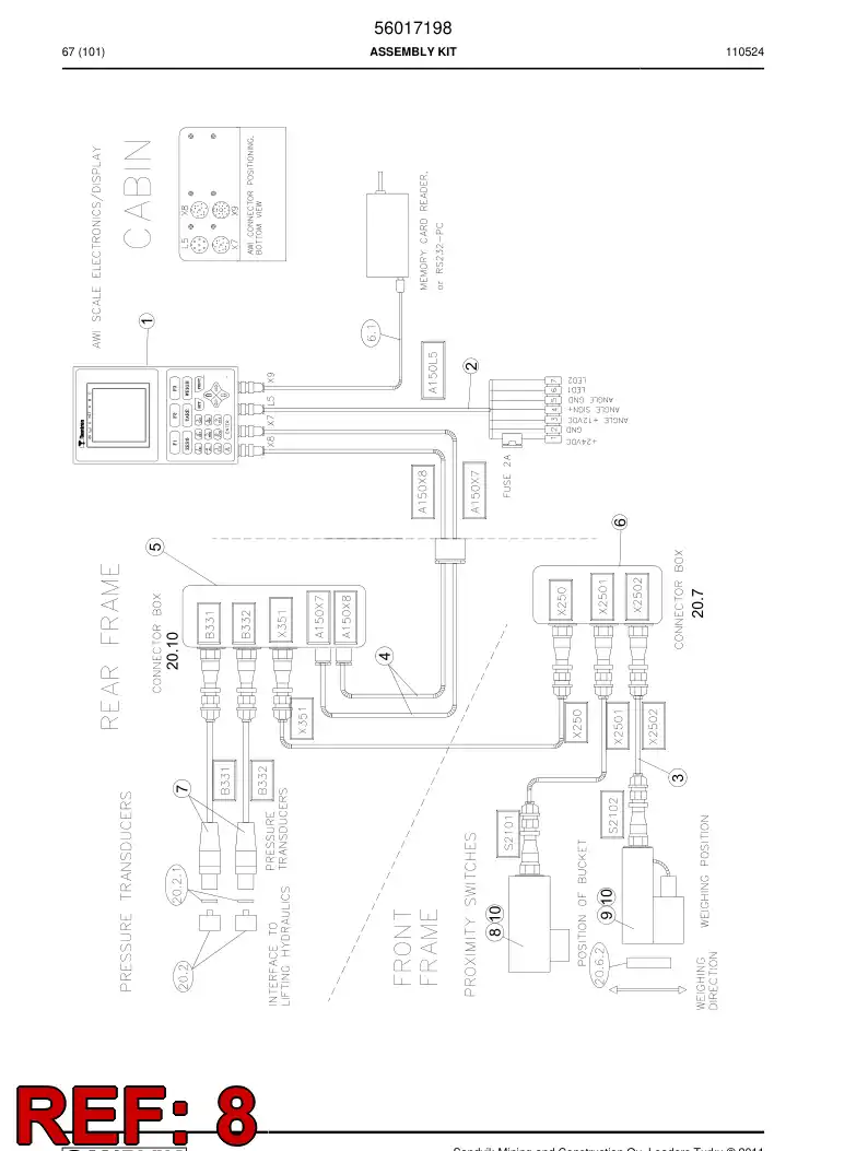 56020968 560 209 68 Limit switch - Sandvik Technical Drawing