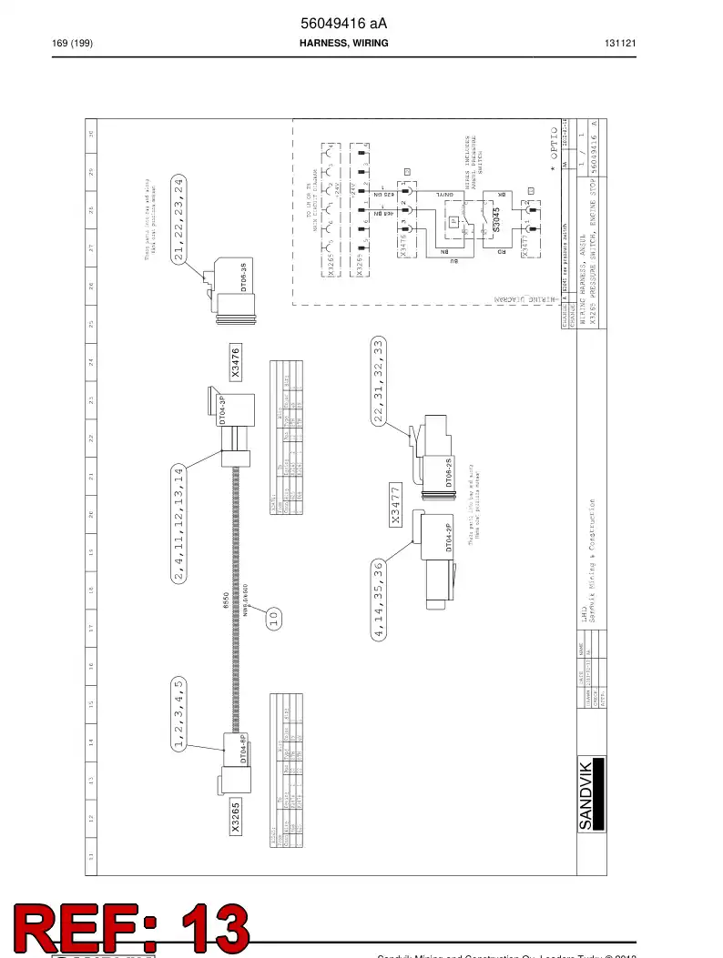 56021000 560 210 00 Accessories for connector - Sandvik Technical Drawing