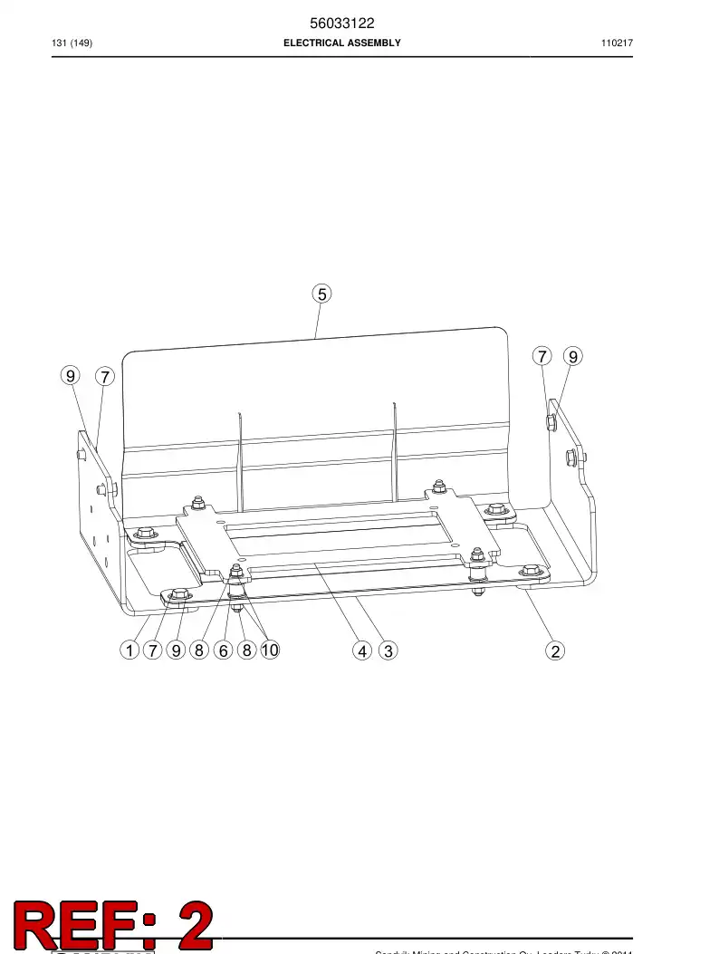 56021011 560 210 11 Mounting plate - Sandvik Technical Drawing