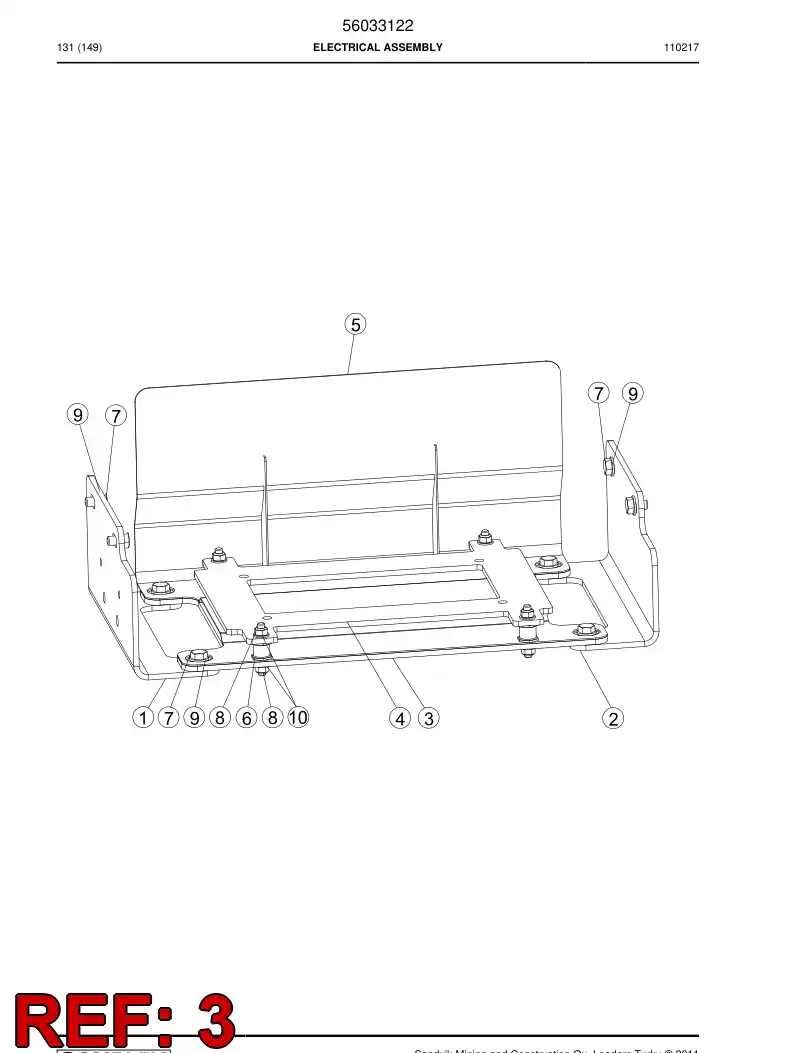56021013 560 210 13 Base plate - Sandvik Technical Drawing