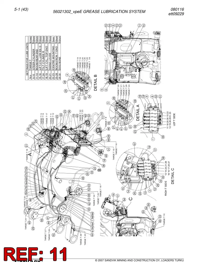 56021193 560 211 93 Pipe - Sandvik Technical Drawing