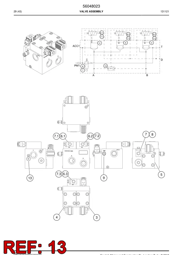 56021211 560 212 11 Valve, Shuttle - Sandvik Technical Drawing