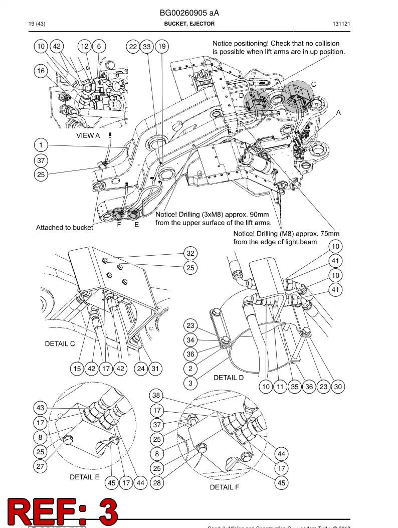 56021281 560 212 81 Strap, Metal - Sandvik Technical Drawing