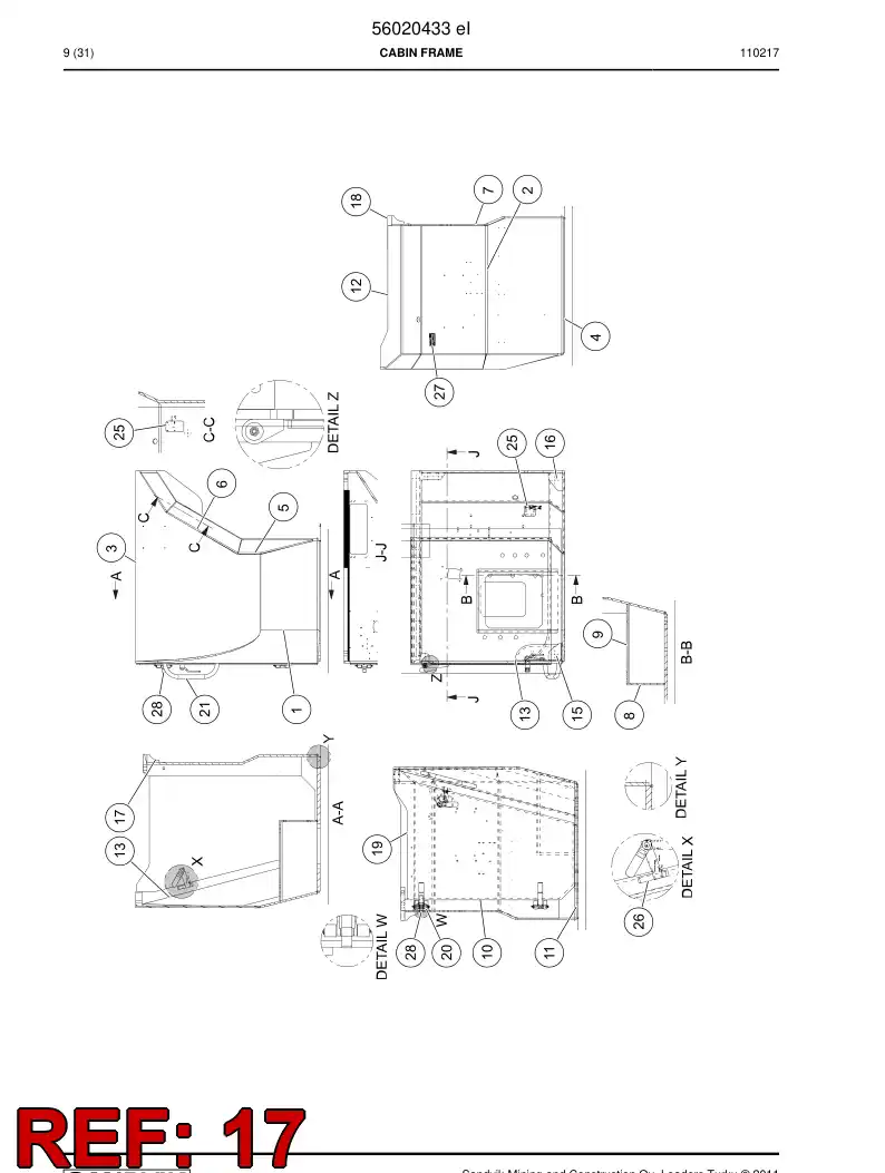 56021410 560 214 10 Plate - Sandvik Technical Drawing