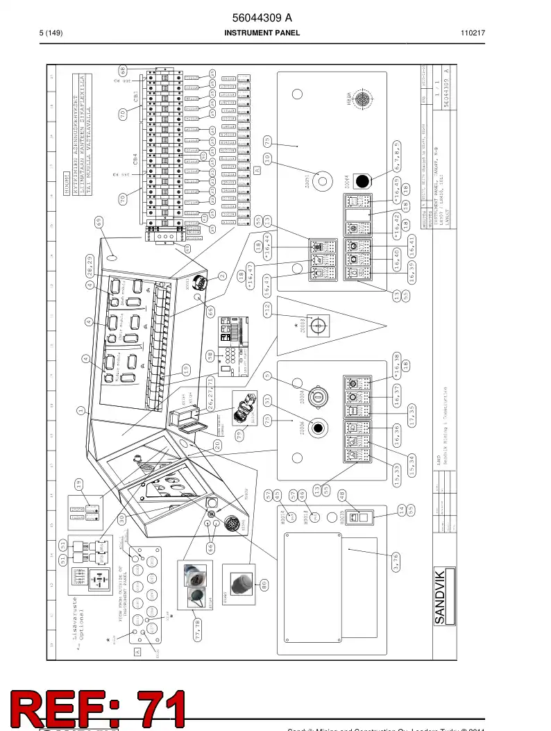 56021437 560 214 37 Slotted countersunk flat head screw - Sandvik Technical Drawing