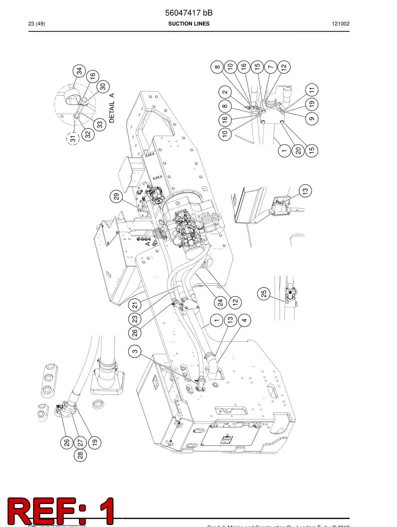 56021499 560 214 99 Intake pipe - Sandvik Technical Drawing