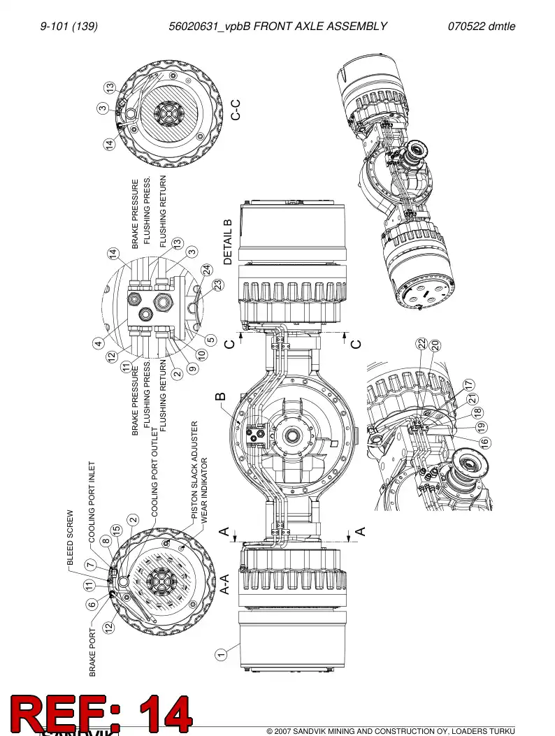 56021573 560 215 73 Pipe - Sandvik Technical Drawing
