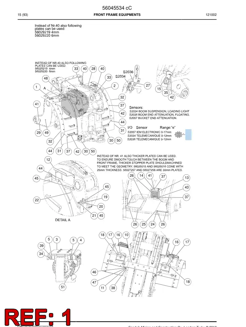 56021716 560 217 16 Mud guard - Sandvik Technical Drawing