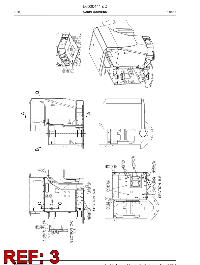 56021718 560 217 18 Plate - Sandvik Technical Drawing