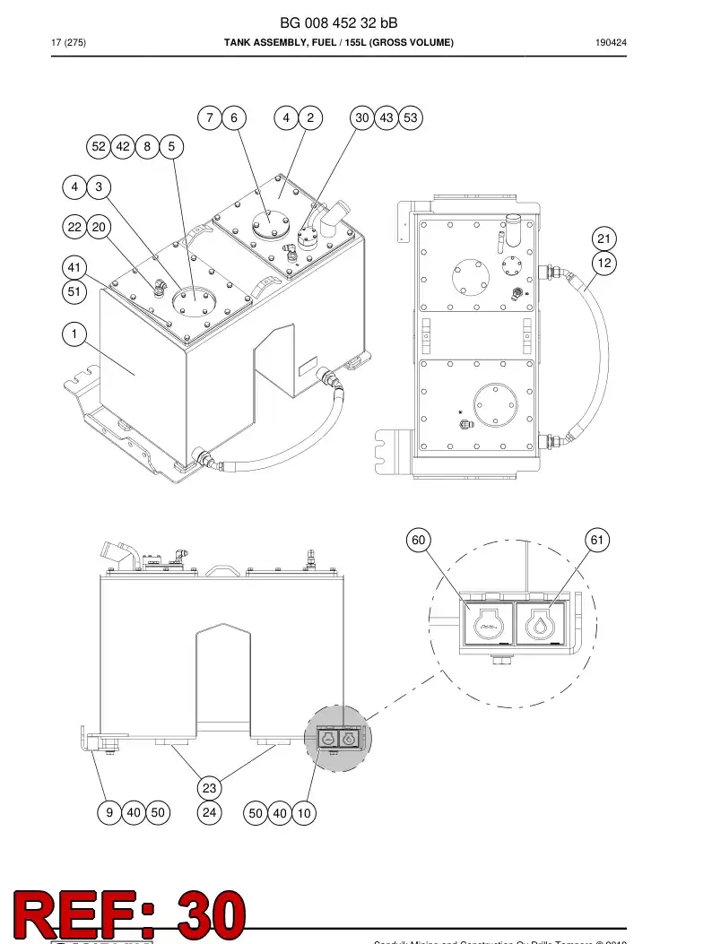 56021729a 560 217 29a Sensor - Sandvik Technical Drawing