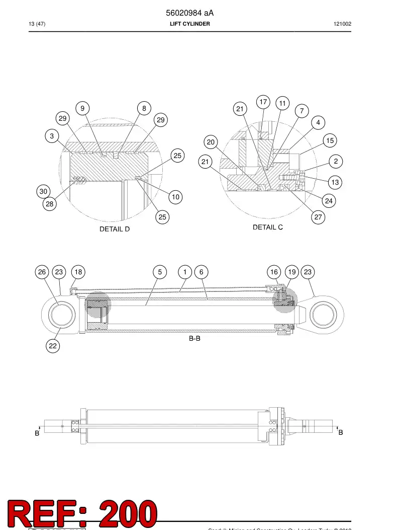 56021906 560 219 06 SEAL KIT - Sandvik Technical Drawing