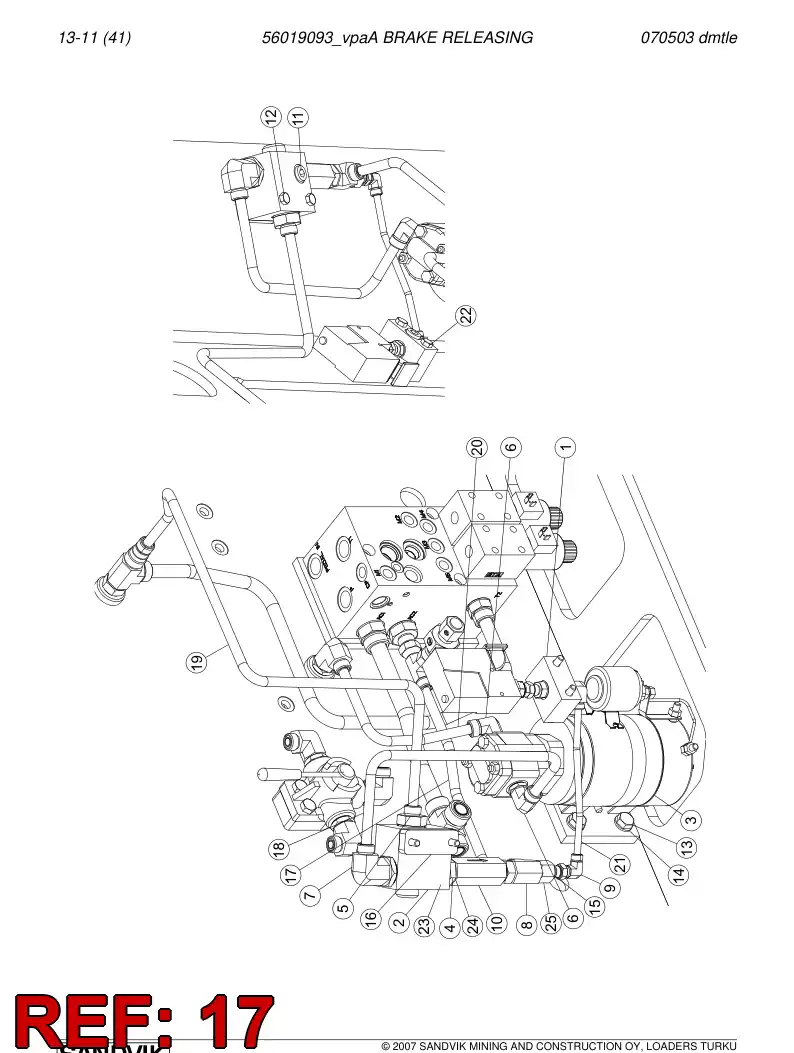56021955 560 219 55 Pipe - Sandvik Technical Drawing