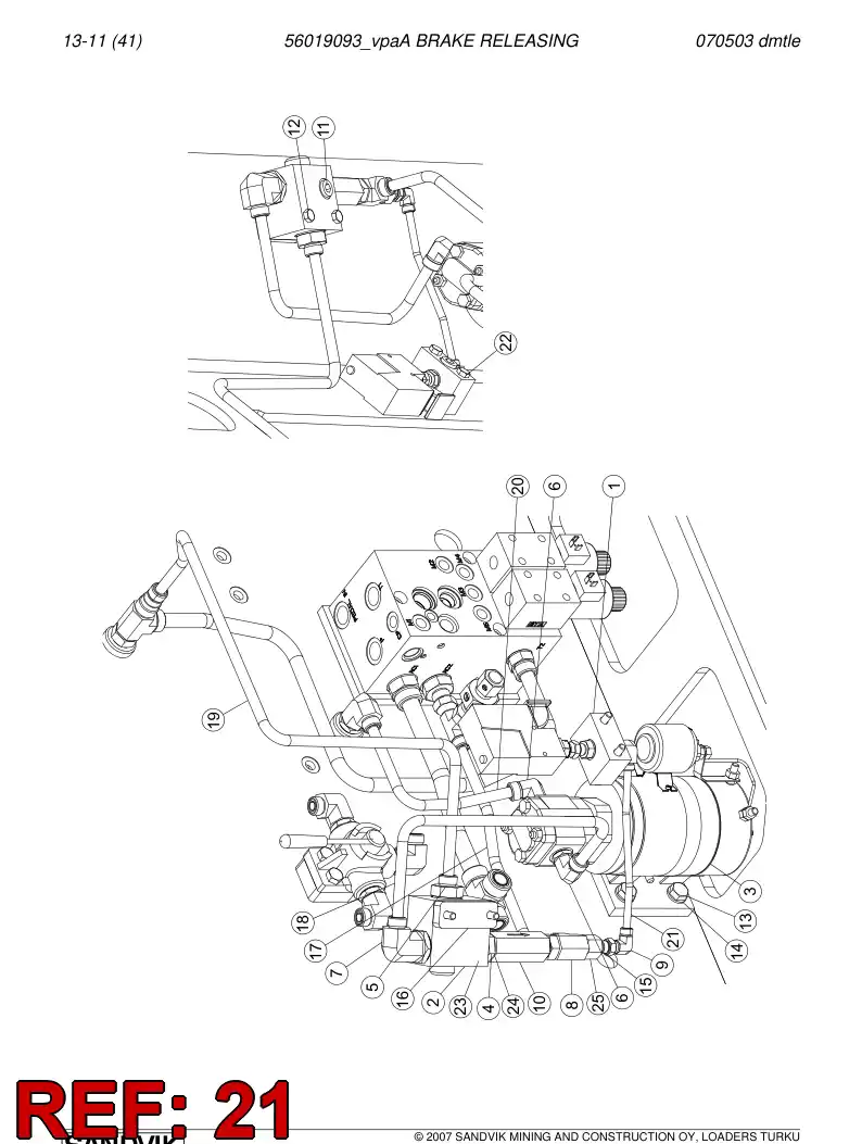 56021965 560 219 65 Pipe - Sandvik Technical Drawing