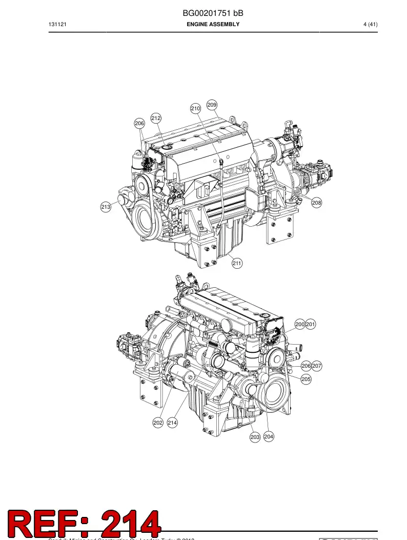 56022223 560 222 23 Turbocharger - Sandvik Technical Drawing