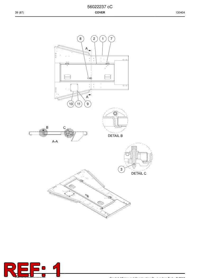56022277 560 222 77 Frame - Sandvik Technical Drawing