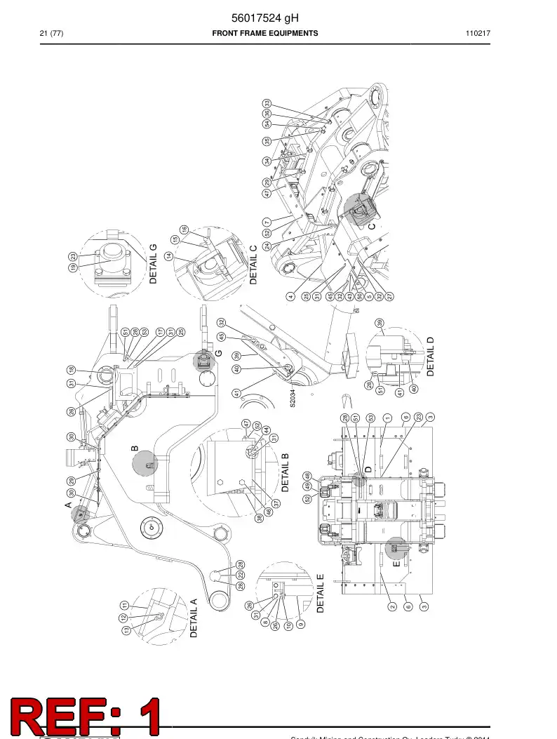 56022311 560 223 11 Mud guard - Sandvik Technical Drawing