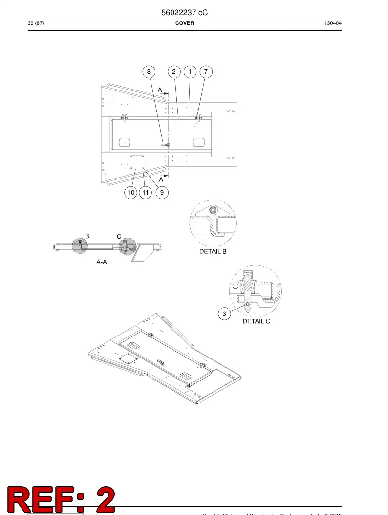 56022438 560 224 38 Cover - Sandvik Technical Drawing