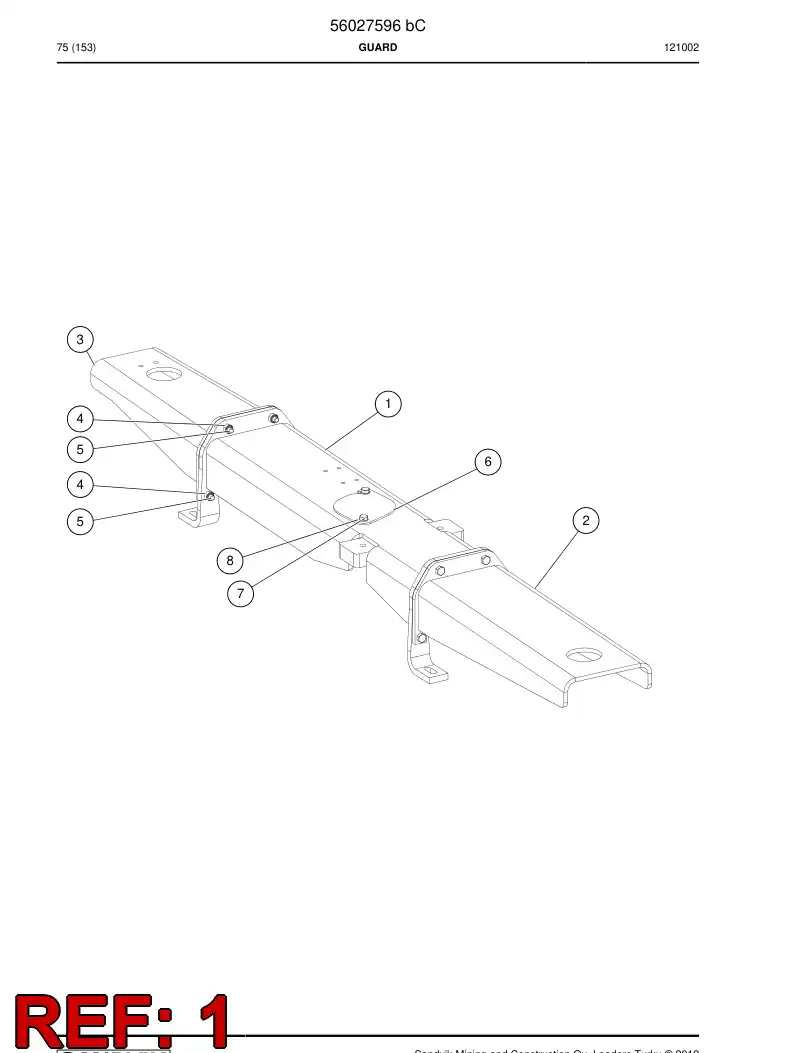 56022522 560 225 22 Guard - Sandvik Technical Drawing