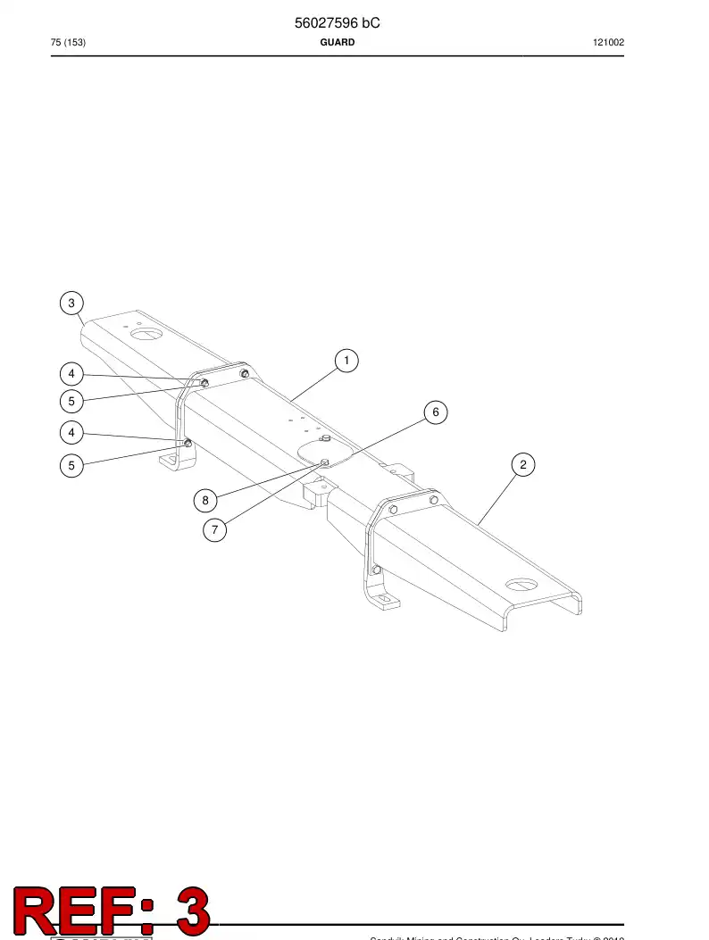 56022533 560 225 33 Guard - Sandvik Technical Drawing