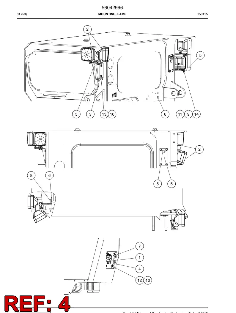56022822 560 228 22 Plate, Plastic - Sandvik Technical Drawing