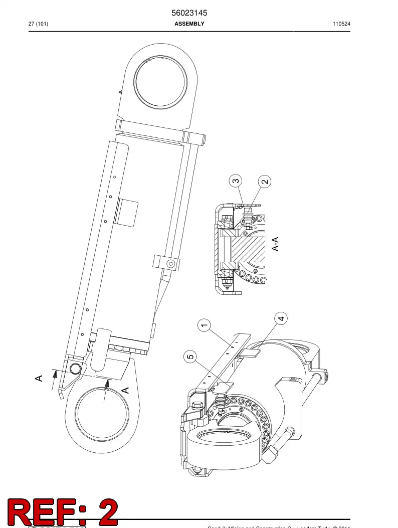 56023146 560 231 46 Plate - Sandvik Technical Drawing
