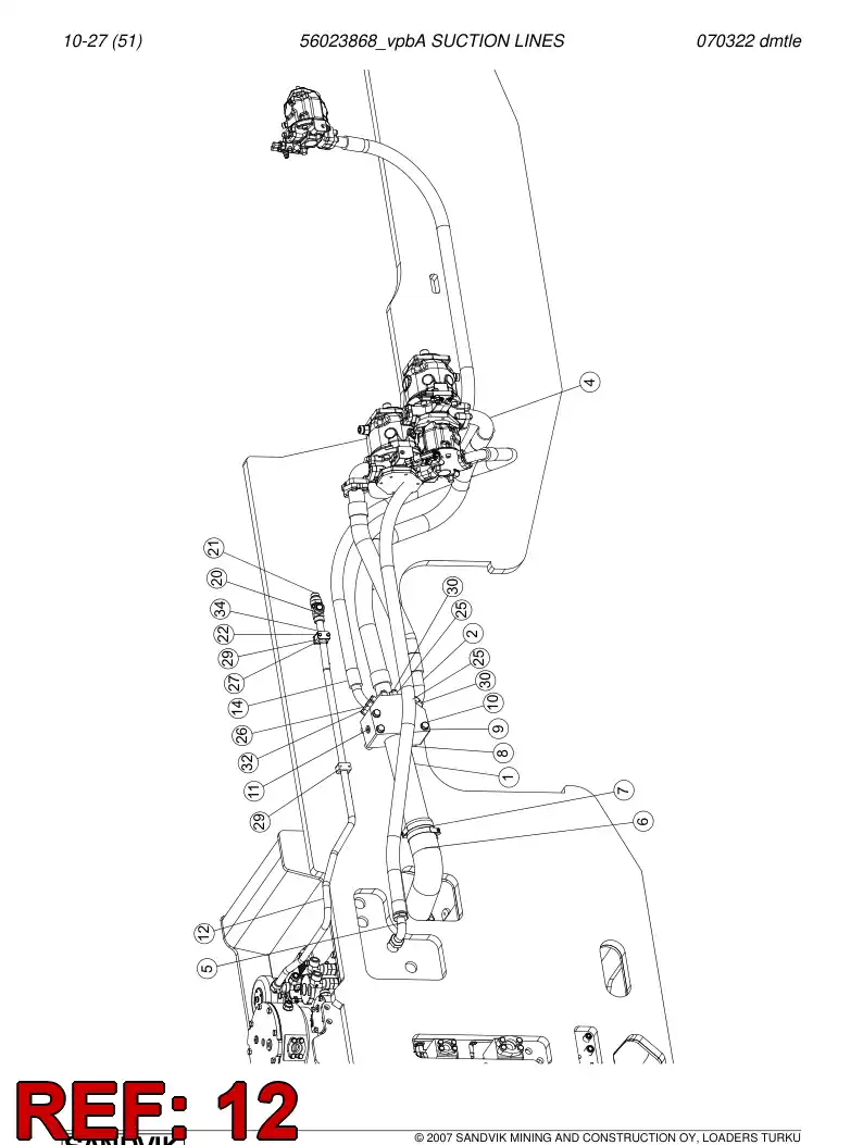 56023172 560 231 72 Pipe - Sandvik Technical Drawing