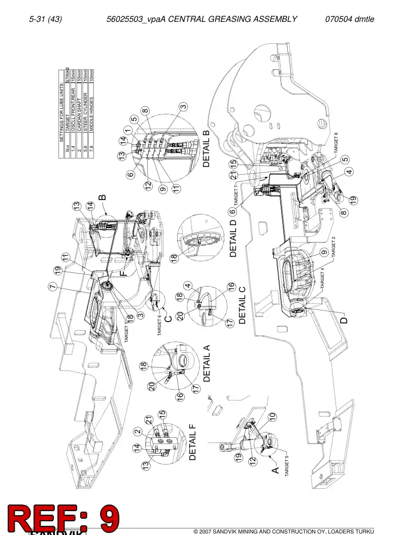56023189 560 231 89 Pipe - Sandvik Technical Drawing