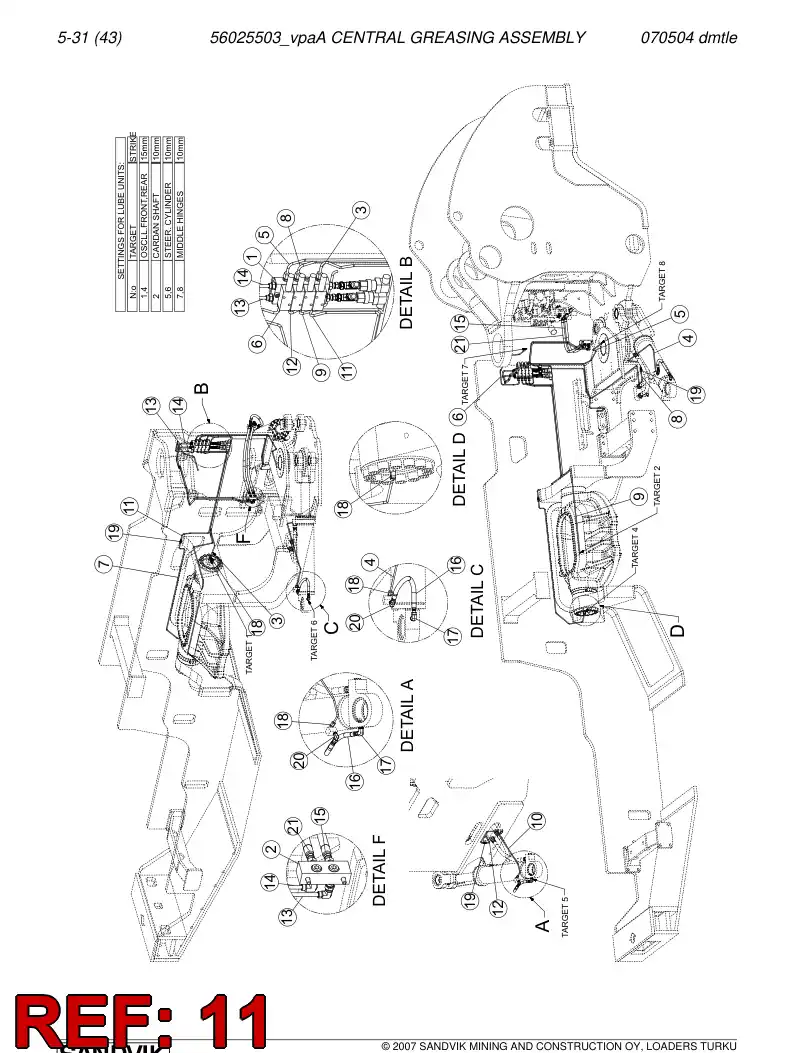 56023190 560 231 90 Pipe - Sandvik Technical Drawing
