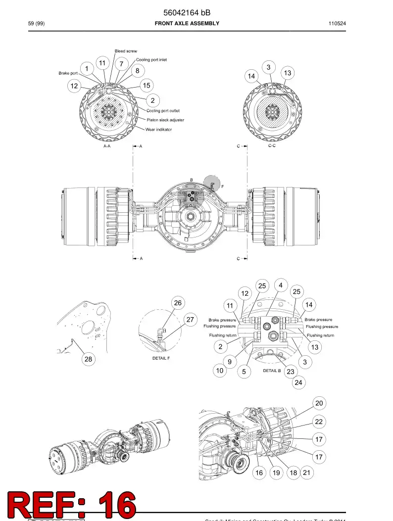 56023243 560 232 43 Supporting block - Sandvik Technical Drawing