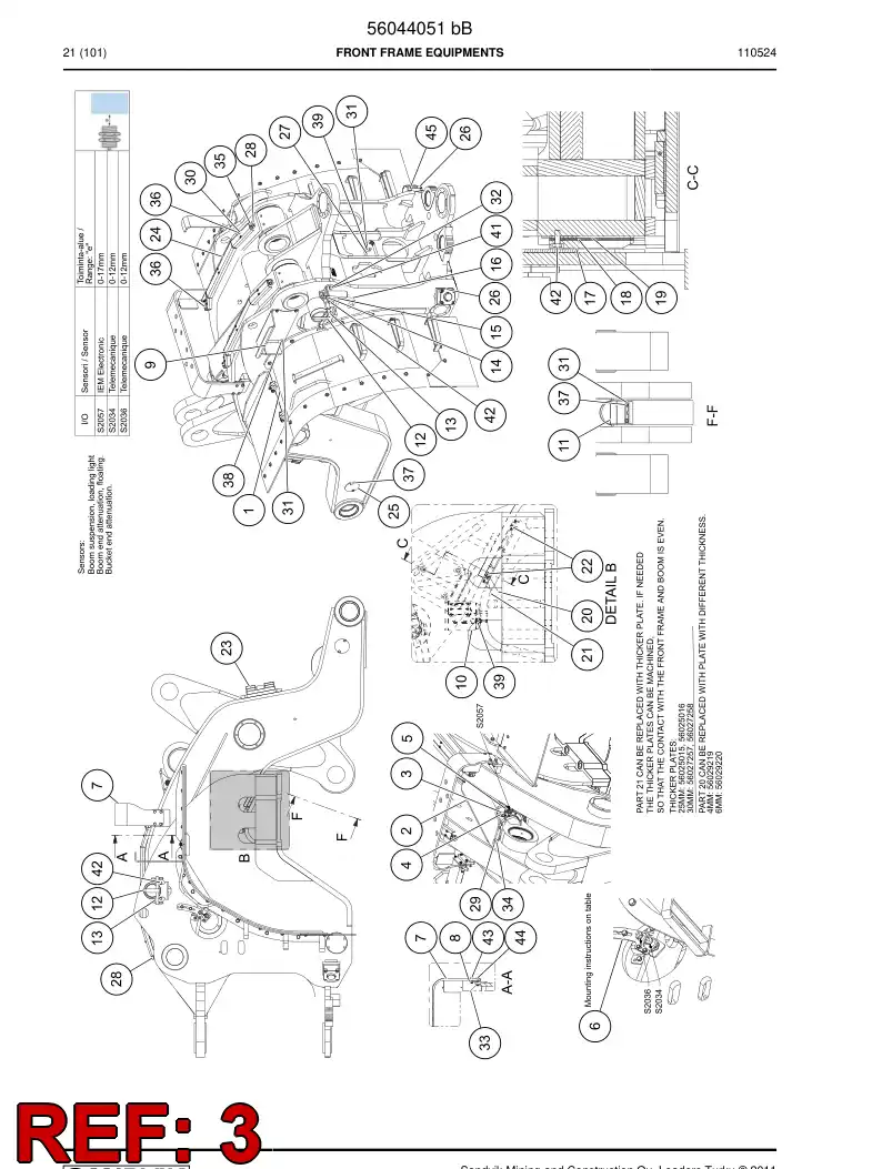 56023259 560 232 59 Pin - Sandvik Technical Drawing
