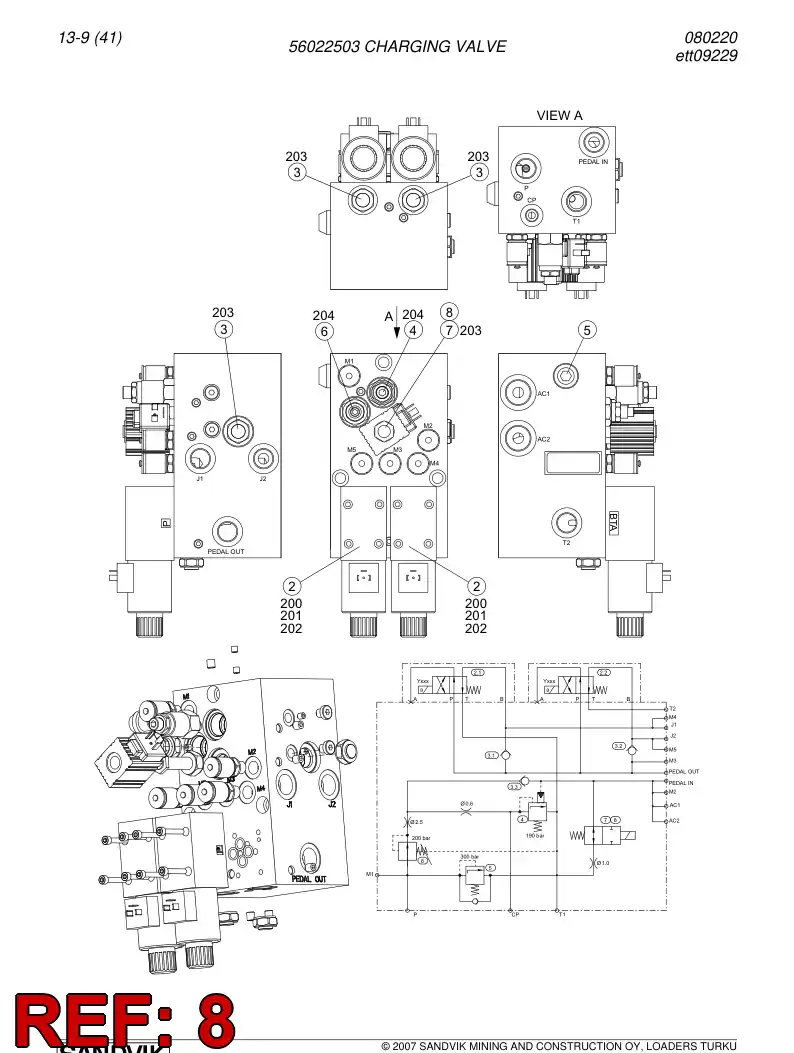 56023264 560 232 64 Coil - Sandvik Technical Drawing