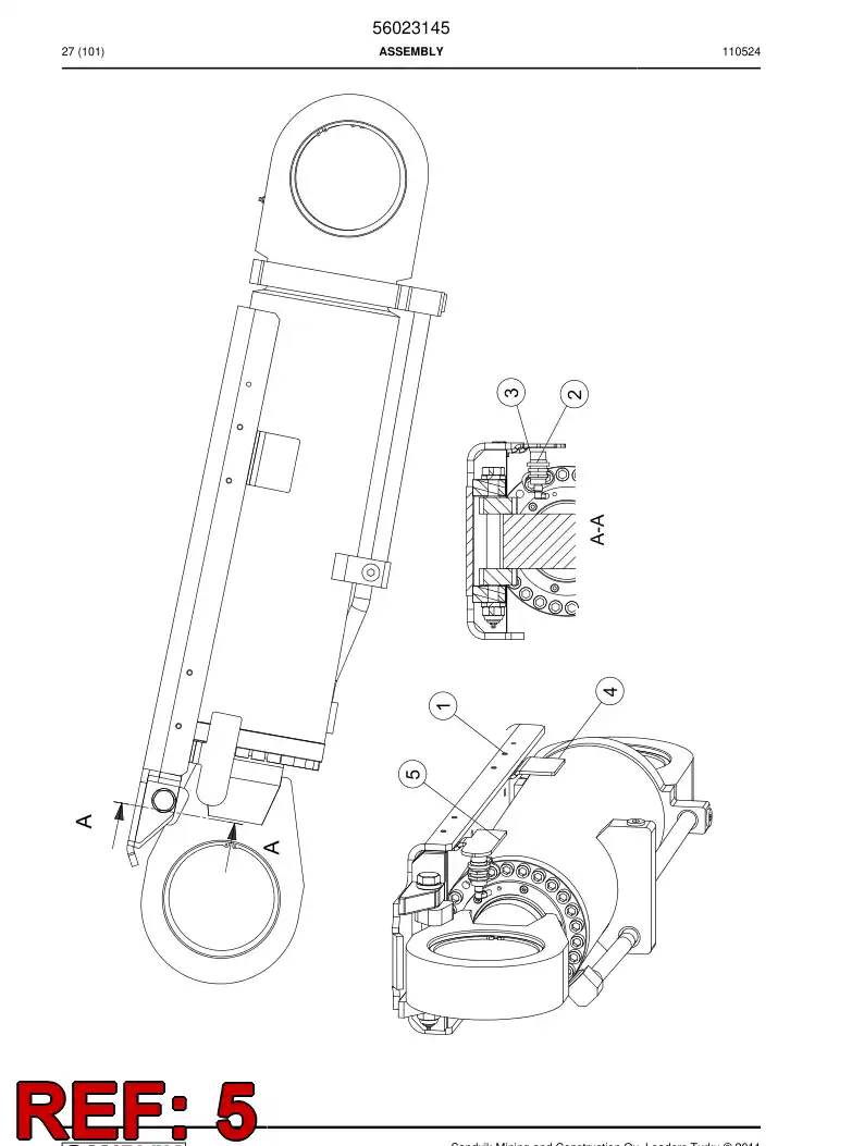 56023290 560 232 90 Plate - Sandvik Technical Drawing