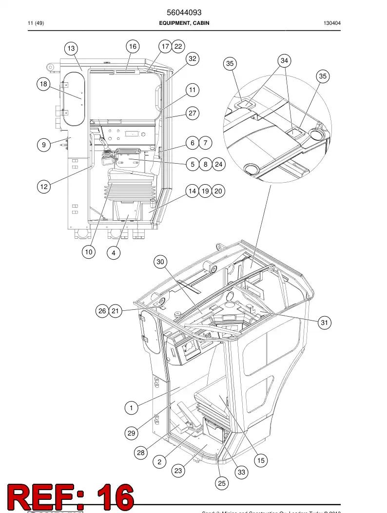 56023297 560 232 97 Radio - Sandvik Technical Drawing