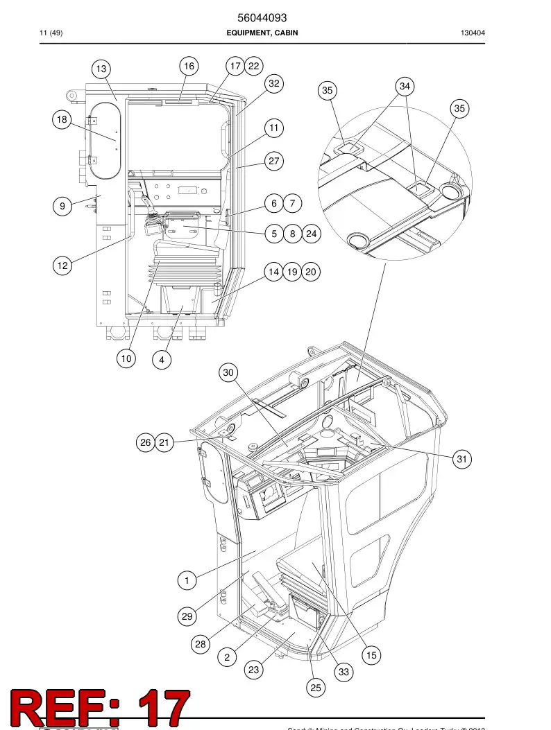 56023302 560 233 02 Loud-speaker - Sandvik Technical Drawing