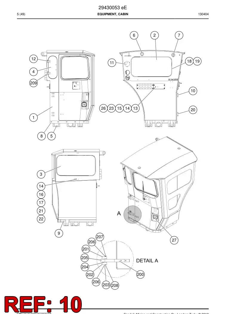 56023325 560 233 25 Hinge - Sandvik Technical Drawing