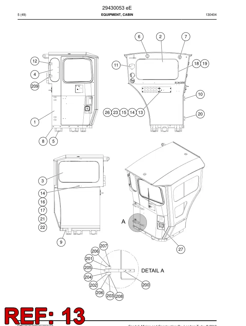 56023371 560 233 71 Motor, Wiper - Sandvik Technical Drawing