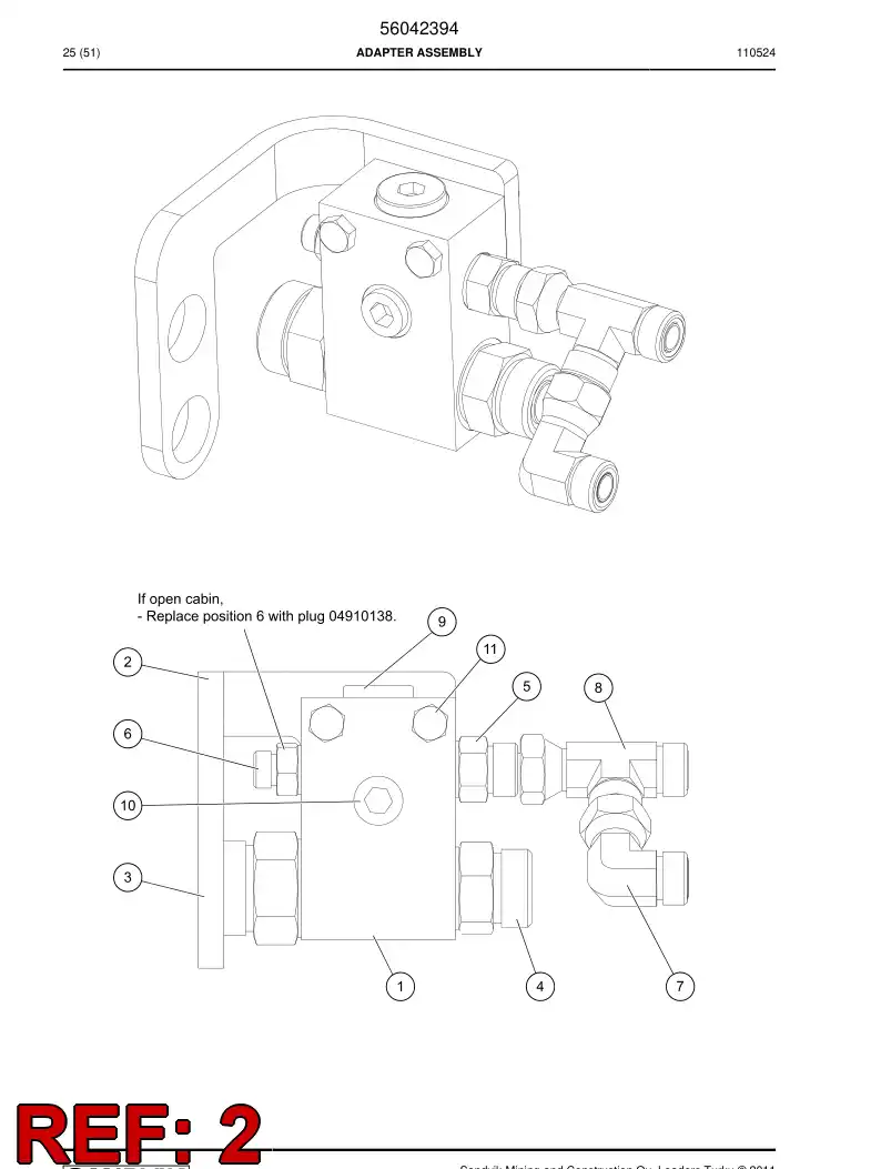 56023399 560 233 99 Supporting block - Sandvik Technical Drawing