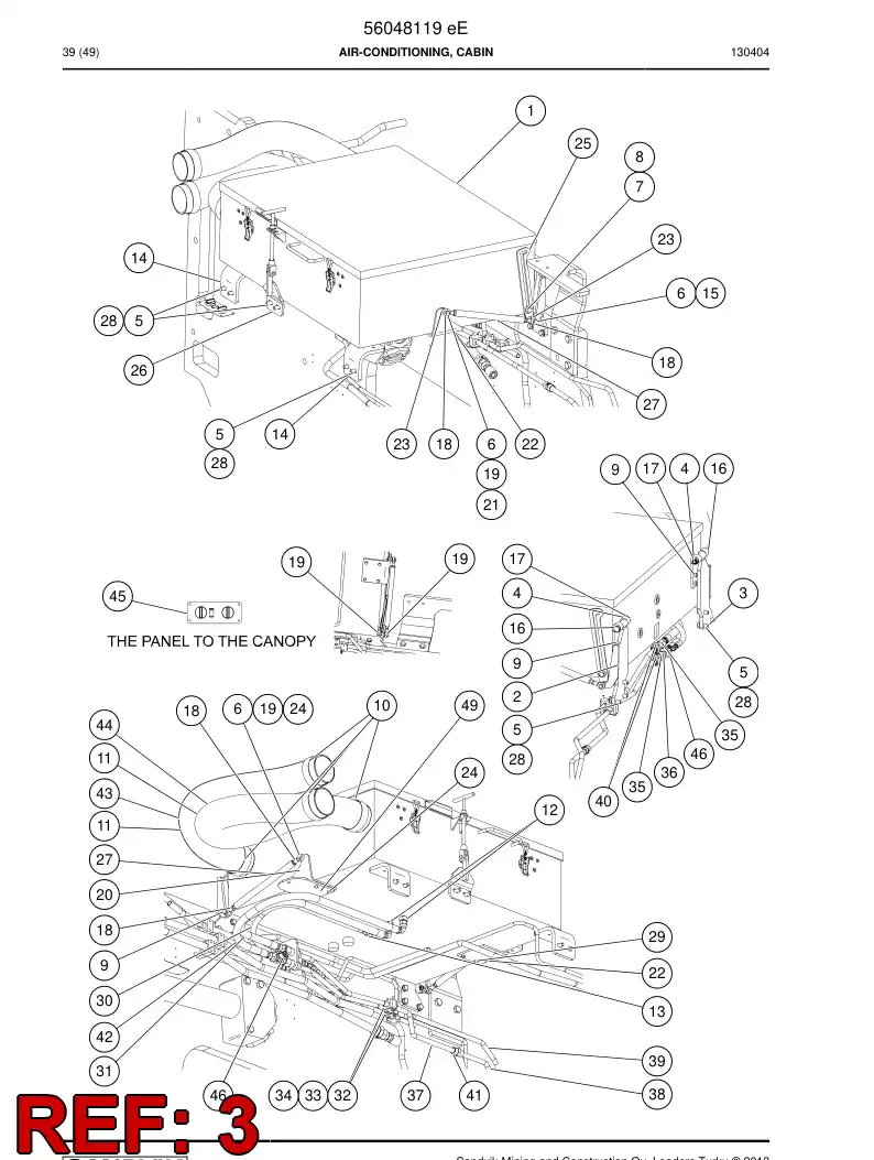 56023498 560 234 98 Hinge - Sandvik Technical Drawing