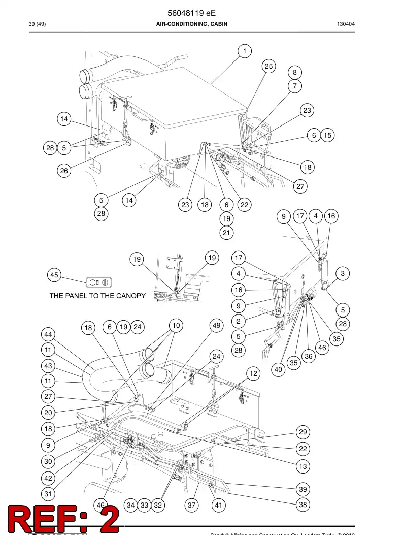 56023500 560 235 00 Hinge - Sandvik Technical Drawing