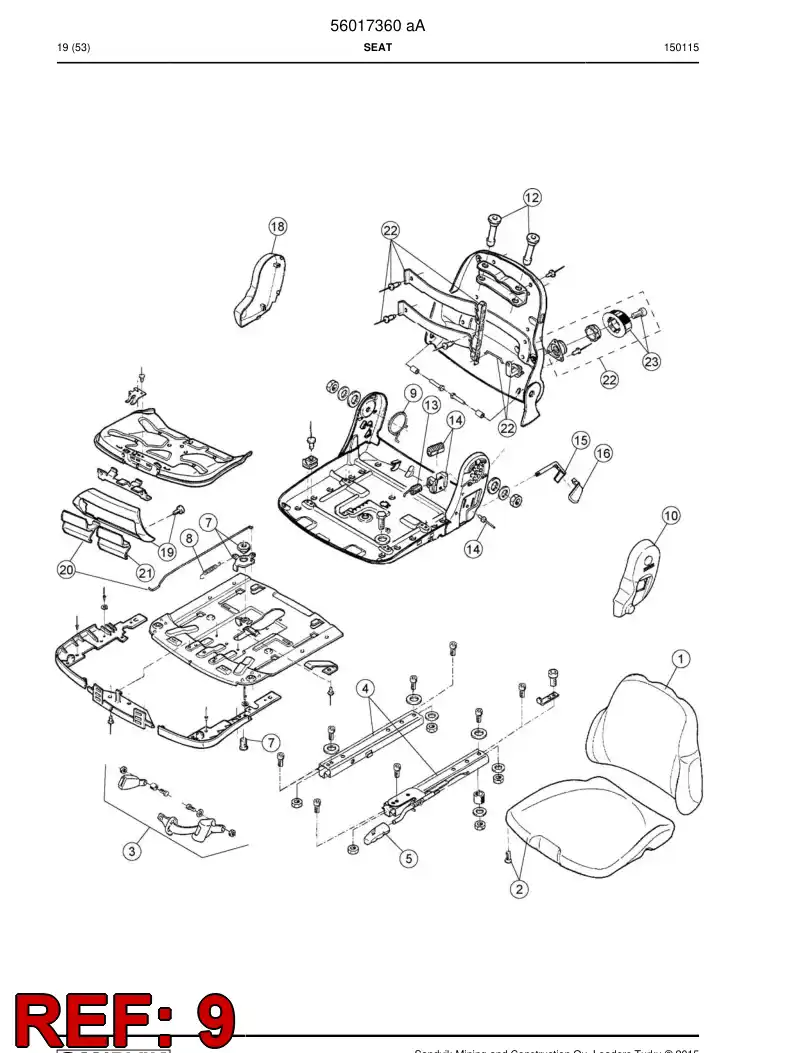 56023513 560 235 13 Spring - Sandvik Technical Drawing