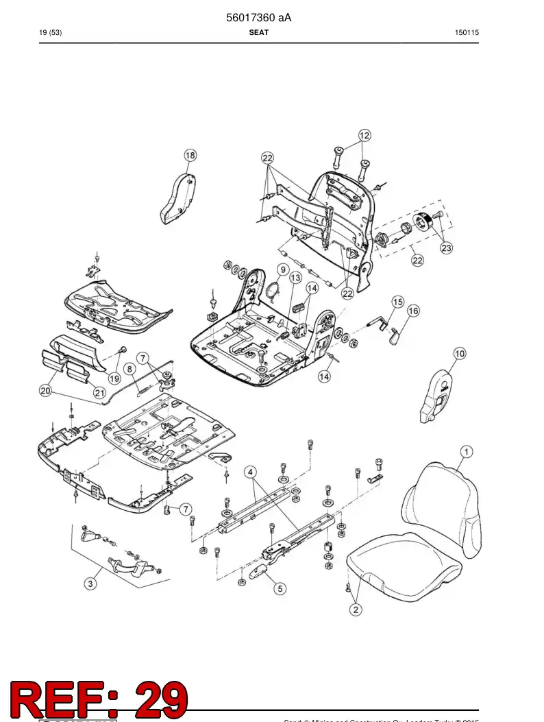56023519 560 235 19 Spring - Sandvik Technical Drawing