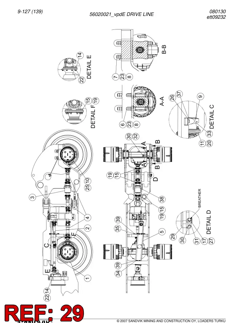 56023523 560 235 23 Pipe - Sandvik Technical Drawing