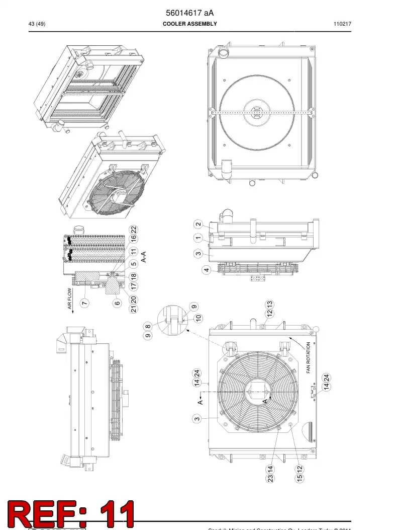 56023618 560 236 18 Spacer - Sandvik Technical Drawing