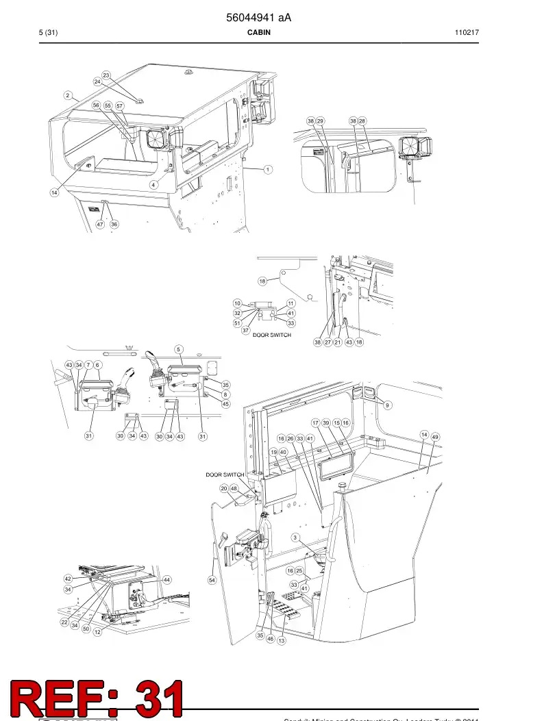 56023698 560 236 98 Plate - Sandvik Technical Drawing