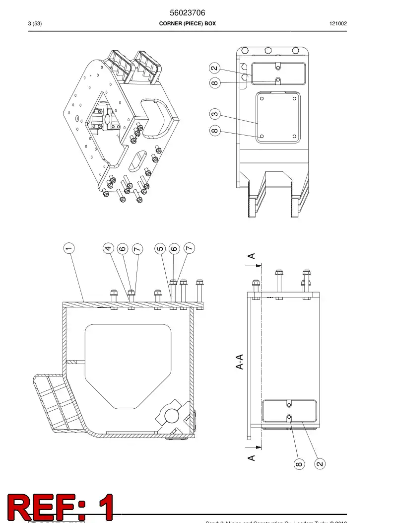 56023705 560 237 05 Corner box machining - Sandvik Technical Drawing