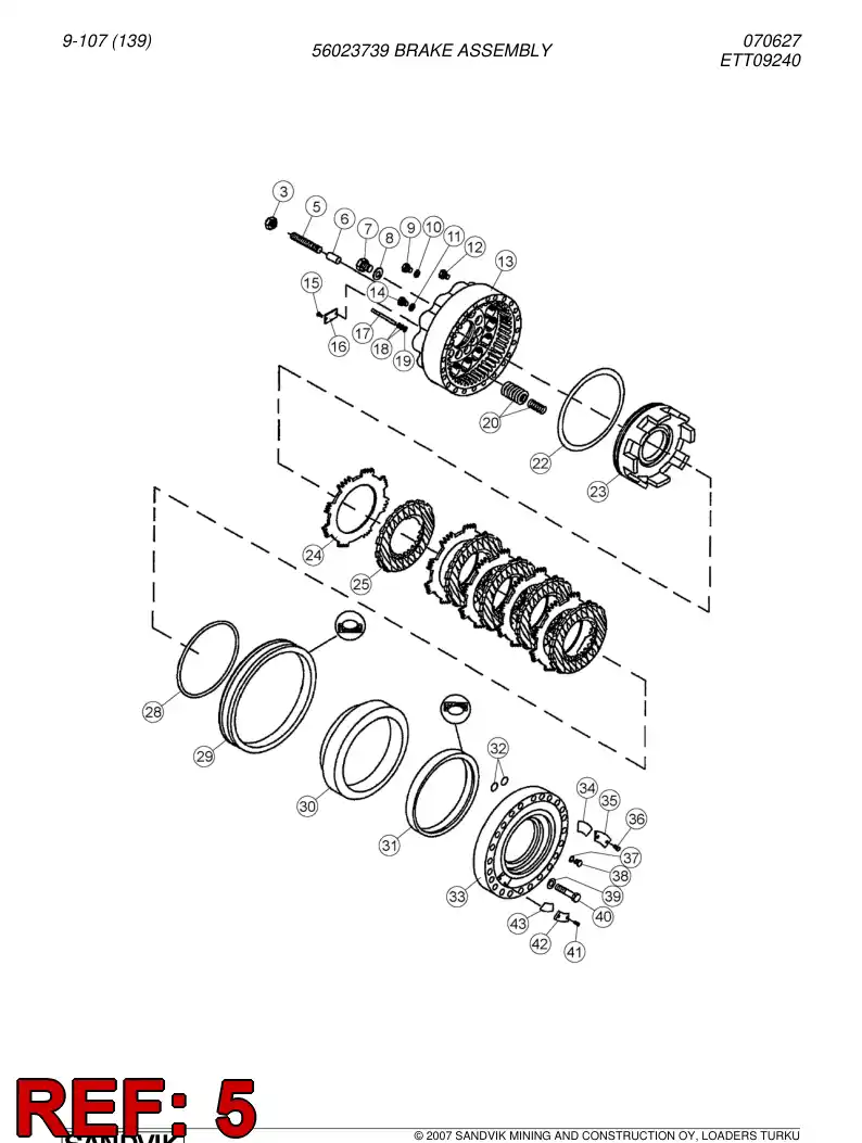 56023740 560 237 40 Screw - Sandvik Technical Drawing