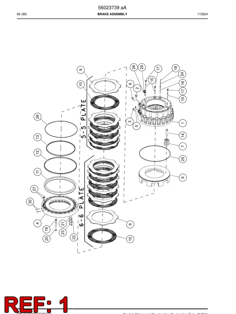56023742 560 237 42 Brake housing - Sandvik Technical Drawing