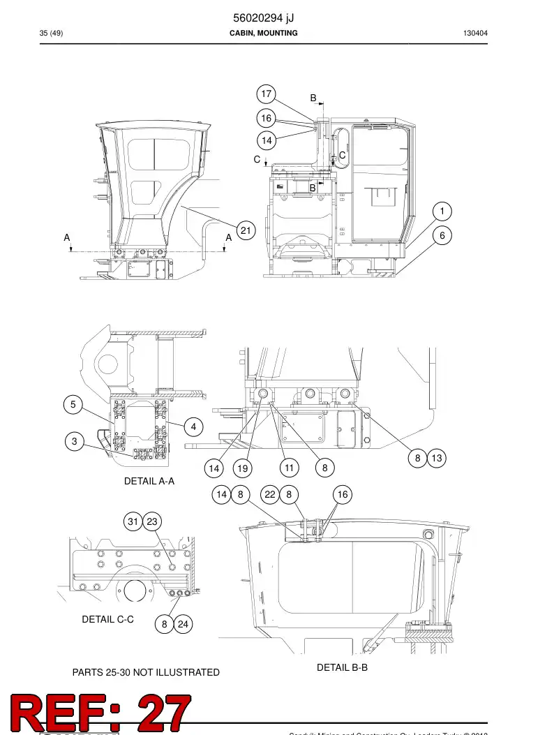 56023802 560 238 02 Extension plate - Sandvik Technical Drawing