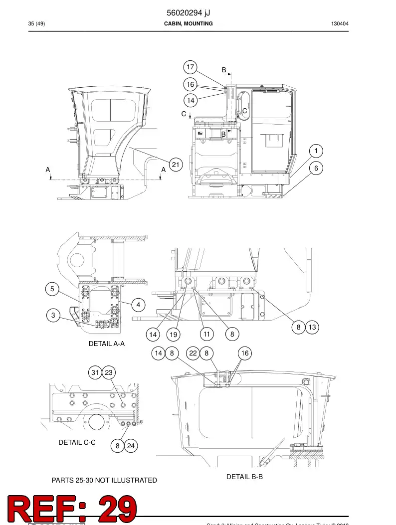 56023804 560 238 04 Extension plate - Sandvik Technical Drawing